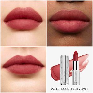 View 4 - LE ROUGE SHEER VELVET - Blurring matte vibrant colour GIVENCHY - Rouge Infusé - P083769
