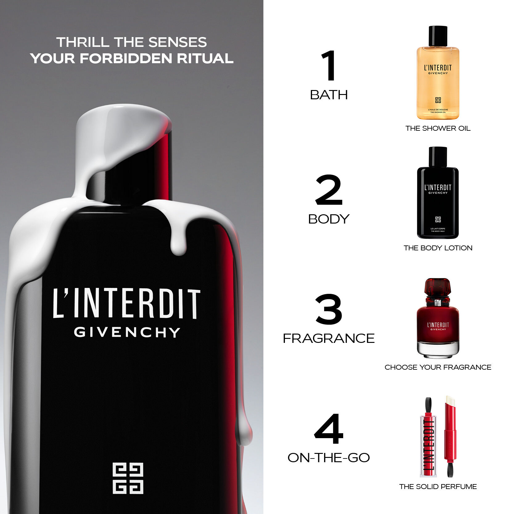 Givenchy red bottle perfume shop