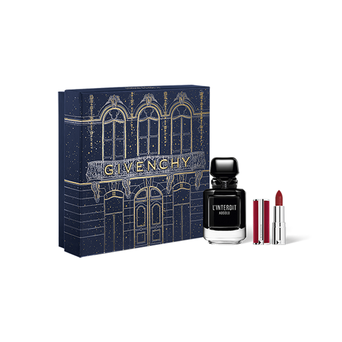 L interdit Absolu Christmas Gift Set L interdit absolu eau de parfum 50ml and le rouge deep velvet lipstick 37 Givenchy Beauty