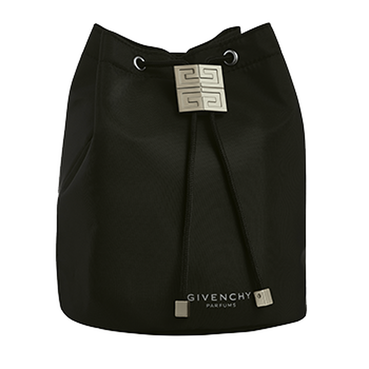 Black bucket bag