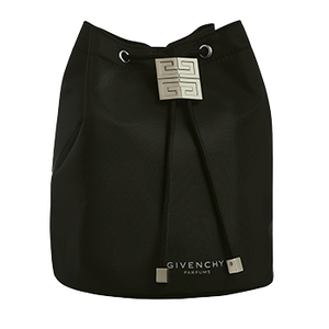 Black bucket bag