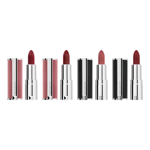 View 3 - GIVENCHY MINI LE ROUGE LIPSTICK SET - Holiday Gift Set - Le Rouge Mini Couture Collection Quatuor with Miniature Le Rouge Sheer Velvet and Miniatures Le Rouge Interdit Intense Silk GIVENCHY - 1,5G X 4 - P183772