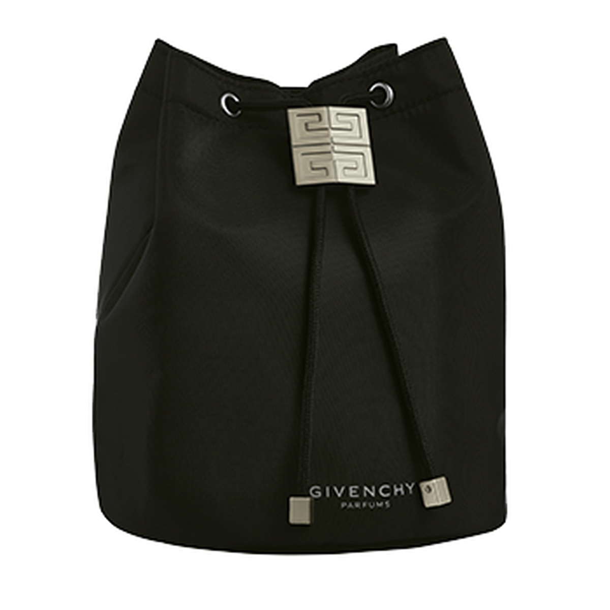 Black bucket bag