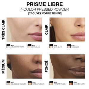 Vue 7 - PRISME LIBRE POUDRE COMPACTE 4 COULEURS - Voile Rosé